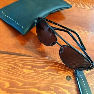 Quay NWT Black Aviator Sunglasses